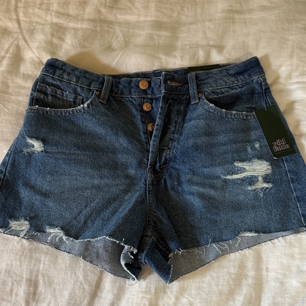 Wild Fable Women's Distressed Blue Jean Shorts